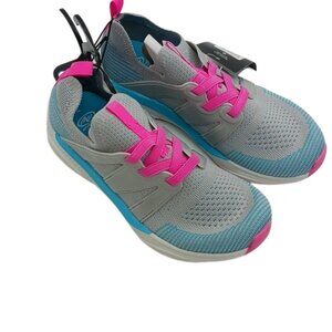 Athletic Works Sneakers Girls Gray Slip On Memory Foam Casual Athleisure